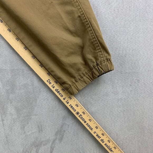 Uniqlo Mens Pants Small 27-30 Beige Tan Cargo Tapered Drawstring Cotton Spandex - Picture 6 of 10